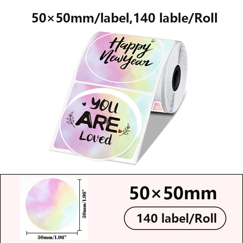 Zixia 그라데이션 컬러 라운드 [50*50*140 장]