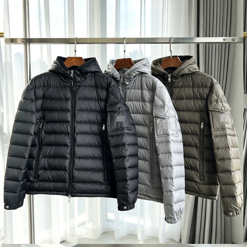 Mengkou lightweight goose down jacket, galion stand-up collar, loose-fitting, slimming ribbed jacket, unisex, warm outerwear Mengkou lightweight goose down jacket, galion stand-up collar, loose-fitting, slimming ribbed jacket, unisex, warm outerwear