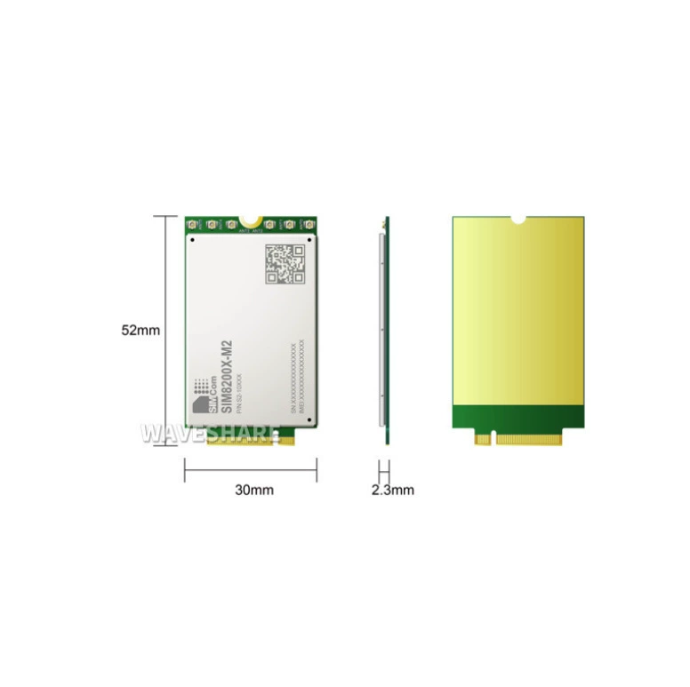 微雪 5G module SIM8200EA-M2 Qualcomm Snapdragon X55 multi-frequency high-speed 5G communication module Sub-6G
