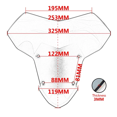 Windshield Windscreen, Motorcycle front windshield