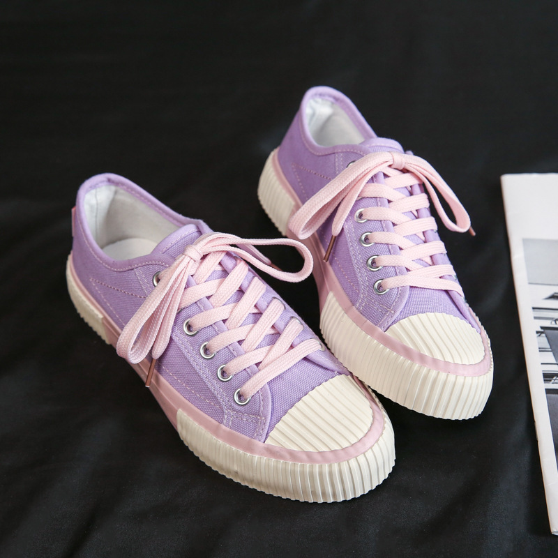 Zapatillas de Lona Estilo Coreano Primavera 2024, Zapatillas Bajas para Mujer, Zapatillas Informales Retro de Tela, Zapatillas Vulcanizadas de Goma F110