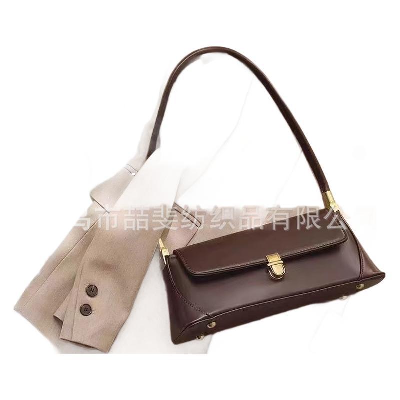 2024 Summer New Fashion Simple Single Shoulder Underarm Quilted Women's Bag Trendy High-Texture Baguette Bag - Thumbnail 5