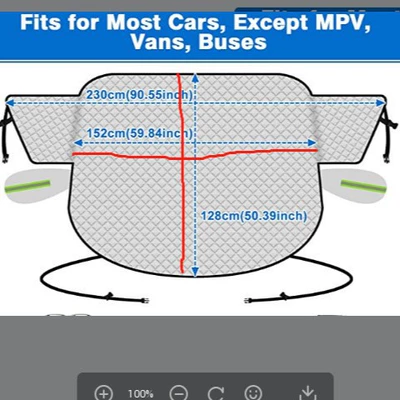 Car snow shield and thickening front windshield snow