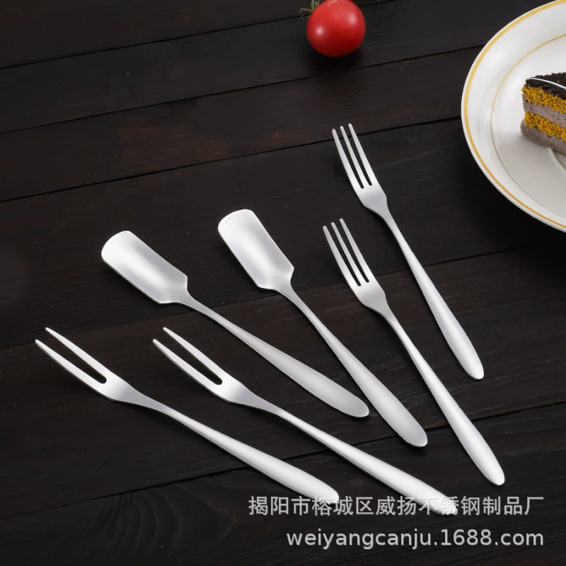 Stainless steel birthday cake set pizza spatula dessert fork spoon tableware production mooncake cutlery fork ins style