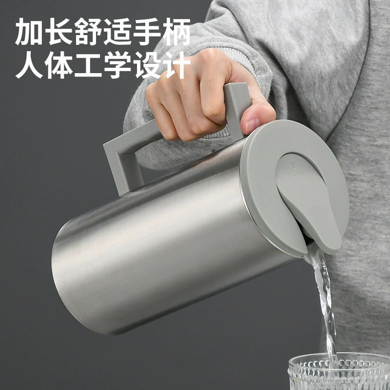 Thermos stainless steel, pen, capacious teapot for home use, increased thickness, stainless steel AISI 304