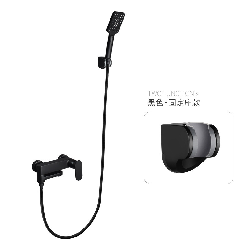 明装全銅銃灰色バスタブ蛇口壁掛け式冷熱ホテル家庭用シャワーシャワー蛇口zy1007|undefined