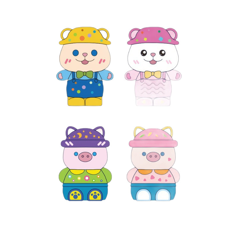 Douyin 人気の石膏人形着色子供の手作り DIY 人形クリエイティブペイントブラシ絵画セットおもちゃ|undefined