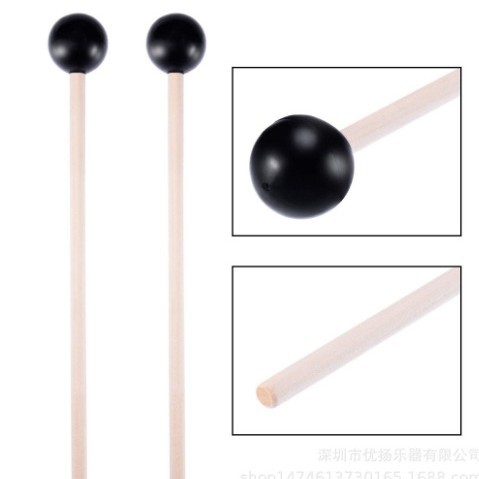 En stock al por mayor xilófono/Marimba/arpa mazo Arce Rod teclado mazo SCK-3 cabeza de goma