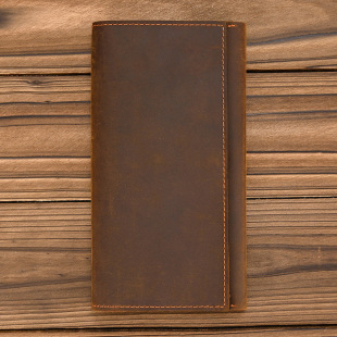 Crazy Horse Leather Long Wallet Men's Multi-Card Coin Wallet Foreign Trade Explosions Mobile Phone Wallet Head Layer Cowhide Clutch