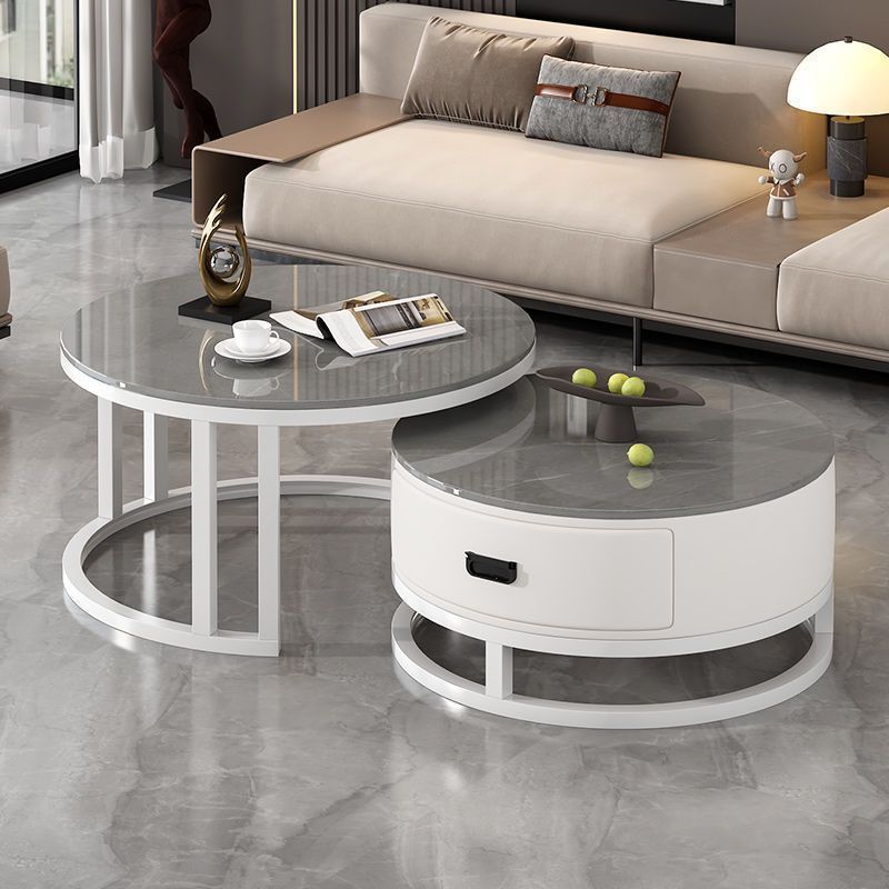 흰색 선반과 흰색 캐비닛丨 # 아르마니 그레이 + 아르마니 그레이