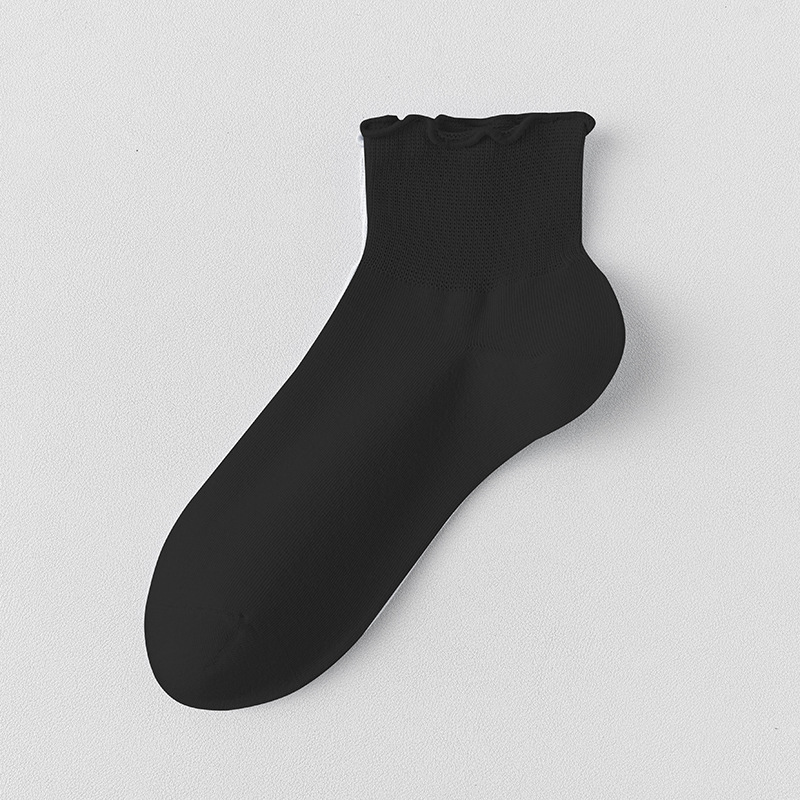 Calcetines de algodón de color sólido para damas verano hongo botón calcetines para mujeres sin hueso cabeza de embalaje independiente calcetines transpirables