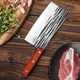 阳江菜刀 厨房切菜刀锋利不锈钢切肉切片刀厨师砍骨锻打斩切刀