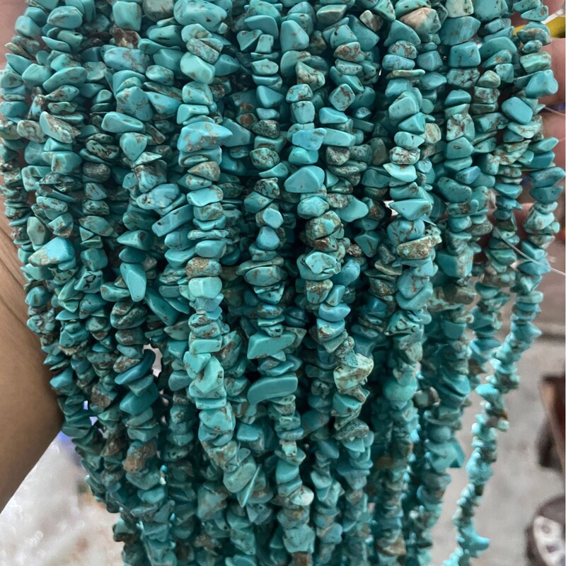 Turquoise Gravel Natural Stone diy Jewelry Bracelet Necklace Material Beaded Irregular Degaussing Stone Accessories