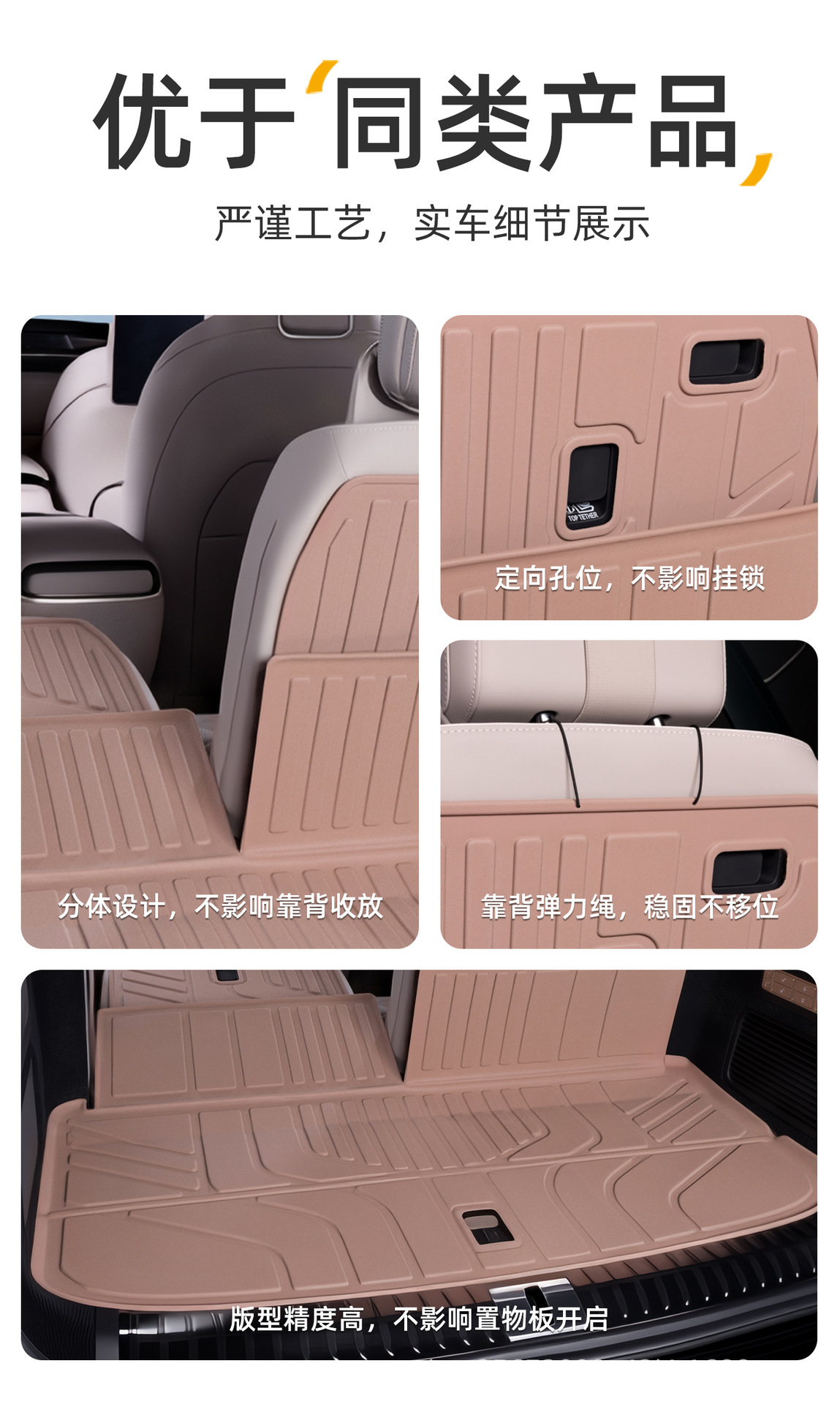 Suitable for Nio ES9 2026 model six-seater rear trunk TPE car trunk mat