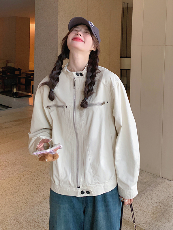 小香风冲锋衣外套女2025新款春秋季美式短款小个子上衣洋气棒球服|undefined