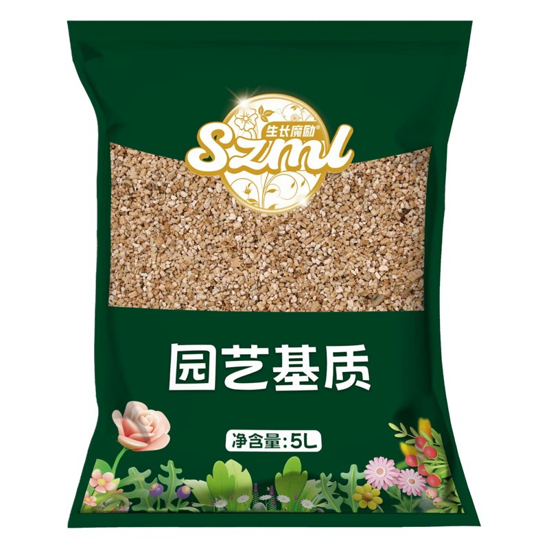 Выращивание посадки цветов Моше Вермикулит Красный нефрит Вулканический камень Перлит Посадка тротуара Керамзит Рисовая шелуха Древесный уголь Питательная почва