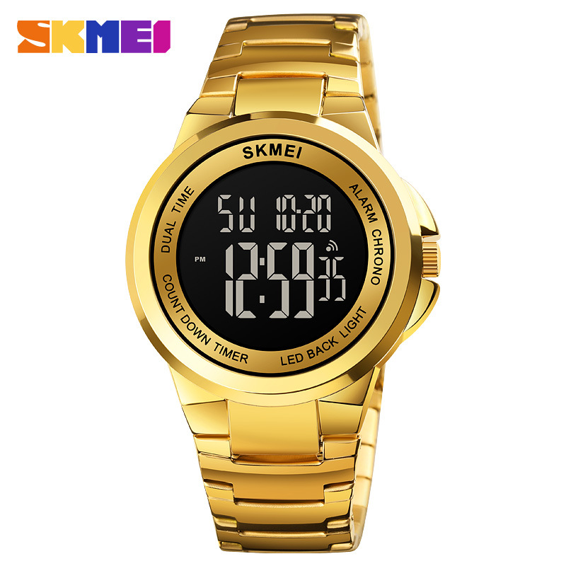SKMEI 1712 pareja reloj deportivo moda reloj electrónico de los hombres de aleación casual sincronización luminosa
