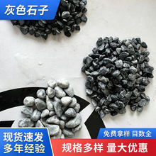灰色磨石子深灰浅灰中灰磨圆石子造景工程铺路透水地坪装饰灰石子