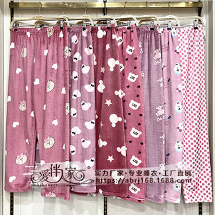 Coral velvet keep warm demi-season flannel trousers for leisure, increased thickness, suitable for outdoor wear