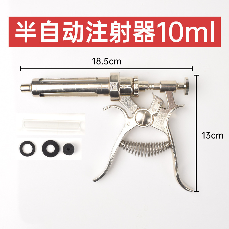 inyector de vacunación continua semiautomático de exportación para vacunas de cerdos, ganado y ovejas inyector ajustable de gran capacidad para vacunas