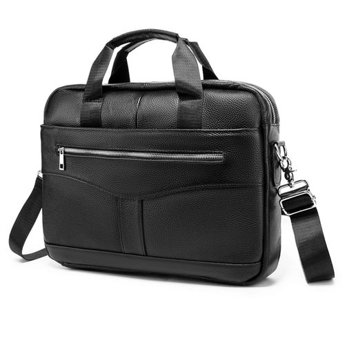 Genuine leather men's business portable briefcase conference office handbag large capacity computer bag shoulder bag crossbody bag