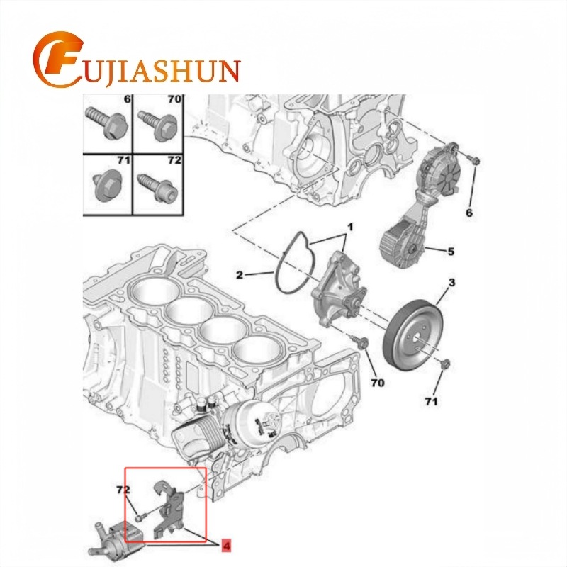 1.6T mechanical electric electronic water pump 9807989580 suitable for Citroen C4L C5 DS5 Peugeot 3008