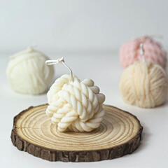 Sanxin Yarn Ball Candle Silicone Mold | Korean-style Decorative Item | 3D Jute Rope Cluster | Plaster & Handmade Soap Molds