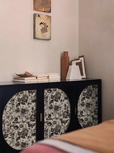 ✅黑白玫瑰翻新贴纸 爆好看的家具电表箱墙纸贴纸壁纸衣柜贴纸