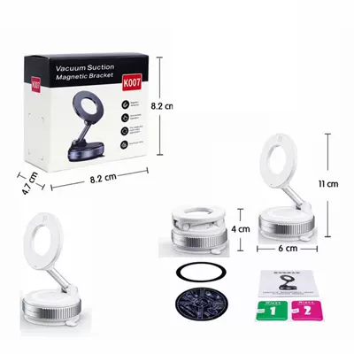 Car Navigation Suction Cup Holder, Car phone holder - vacuum-suction-cup-white-upgraded-alloy-version-strong-magnetic