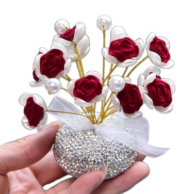 Car ornaments: Crystal Lucky Flower, Baby's Breath