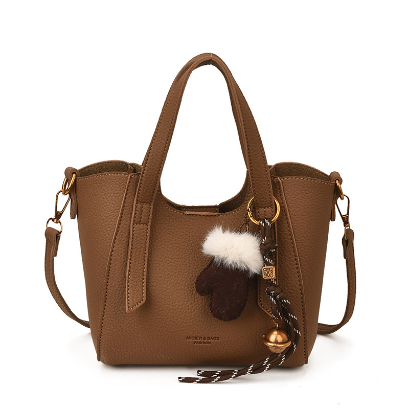 Retro lichi estampado bolso de cesta de comida de mano bolso de viaje para niños bolso de madre 2025 mujeres de hombro universal bolso de cubo