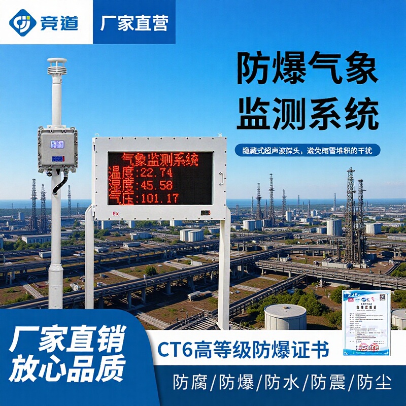 Weather Monitor Chemical Park Explosion-Proof Weather Station Industrial Coal Mine Oil Tank Area Outdoor Weather Monitoring System