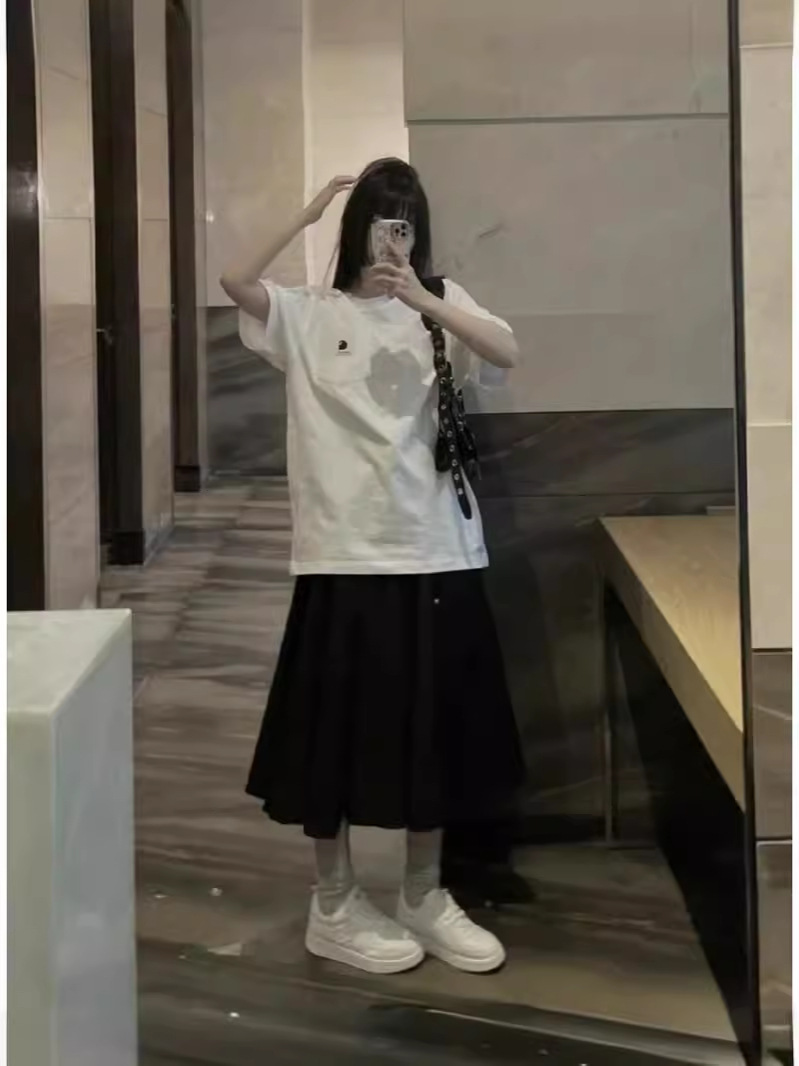 顶牛!卡哈char X saci 联名双侧开衩暗扣口袋T恤短袖陈冠希同款