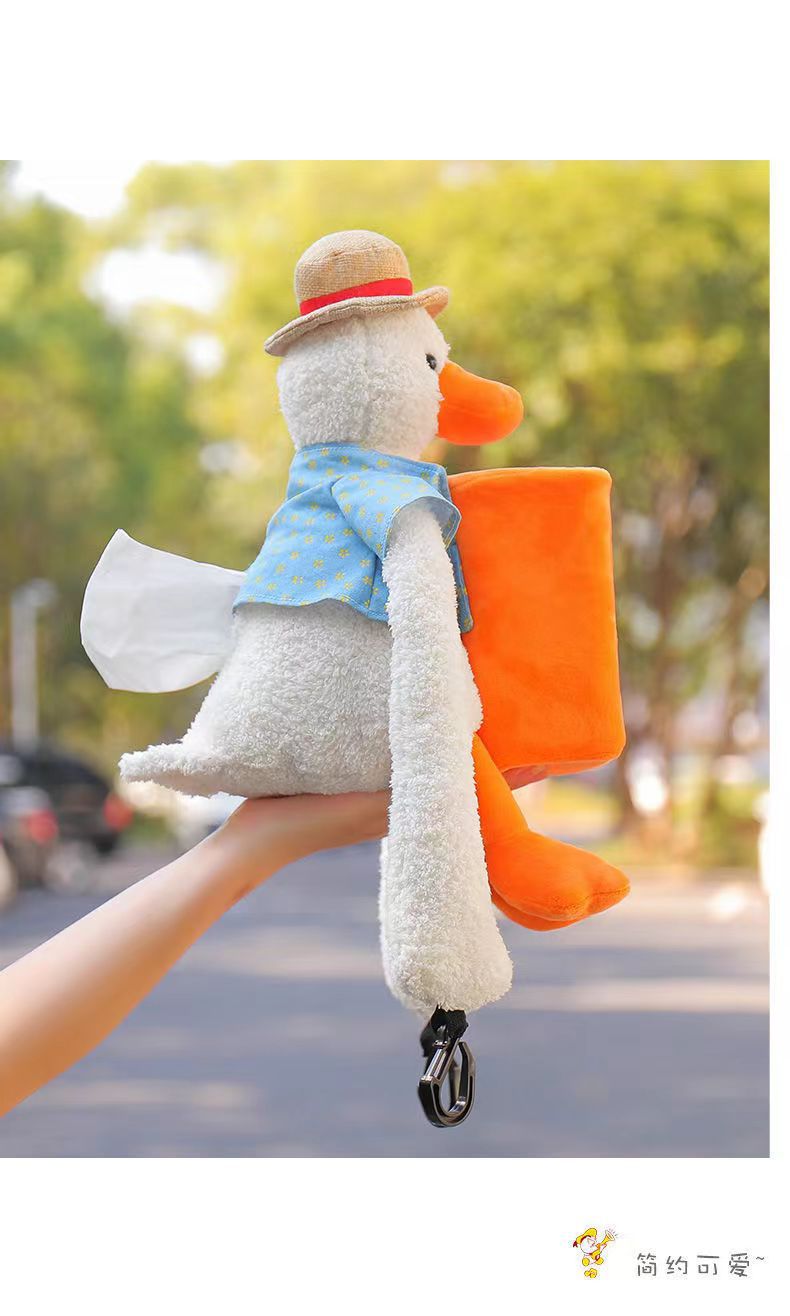 Car Tissue Box Trash Can Car Seat Hanging Tissue Bag Trash Can Two-in-One Multifunctional Storage Decoration