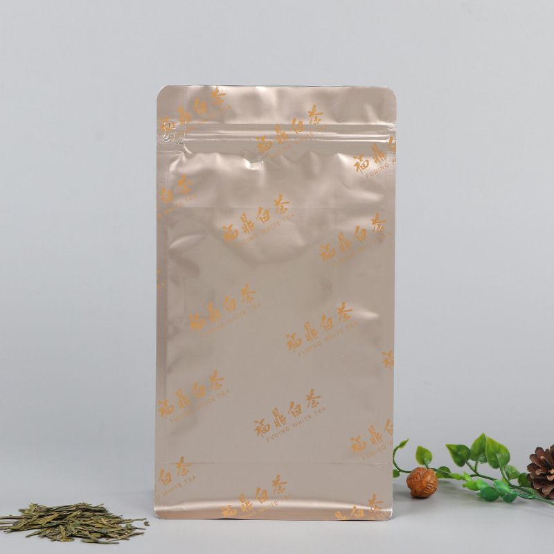 覆膜印制logo铝箔茶叶袋防水防潮八边封袋大容量塑料食品包装袋