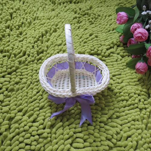 Flower basket bamboo and rattan woven portable wedding candy dance home office decoration ornaments diy handmade basket
