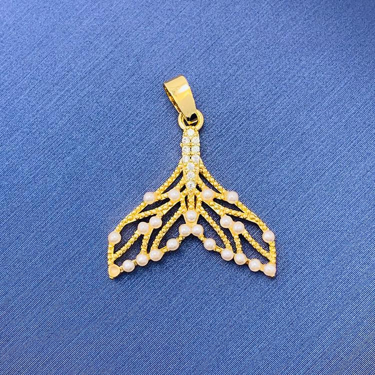 2022 nuevo trébol giratorio simple cien colgante fuente joyería fábrica al por mayor directa sin cadena