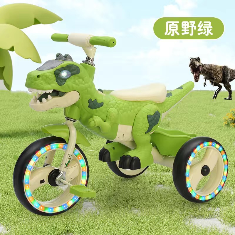 Scooter de Equilibrio de Dinosaurio para Niños de 2 a 8 Años de Metal para Bebés