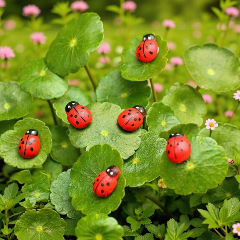 Micro landscape mini ladybug wooden beetle cartoon Beetle Moss micro landscape fleshy ornaments