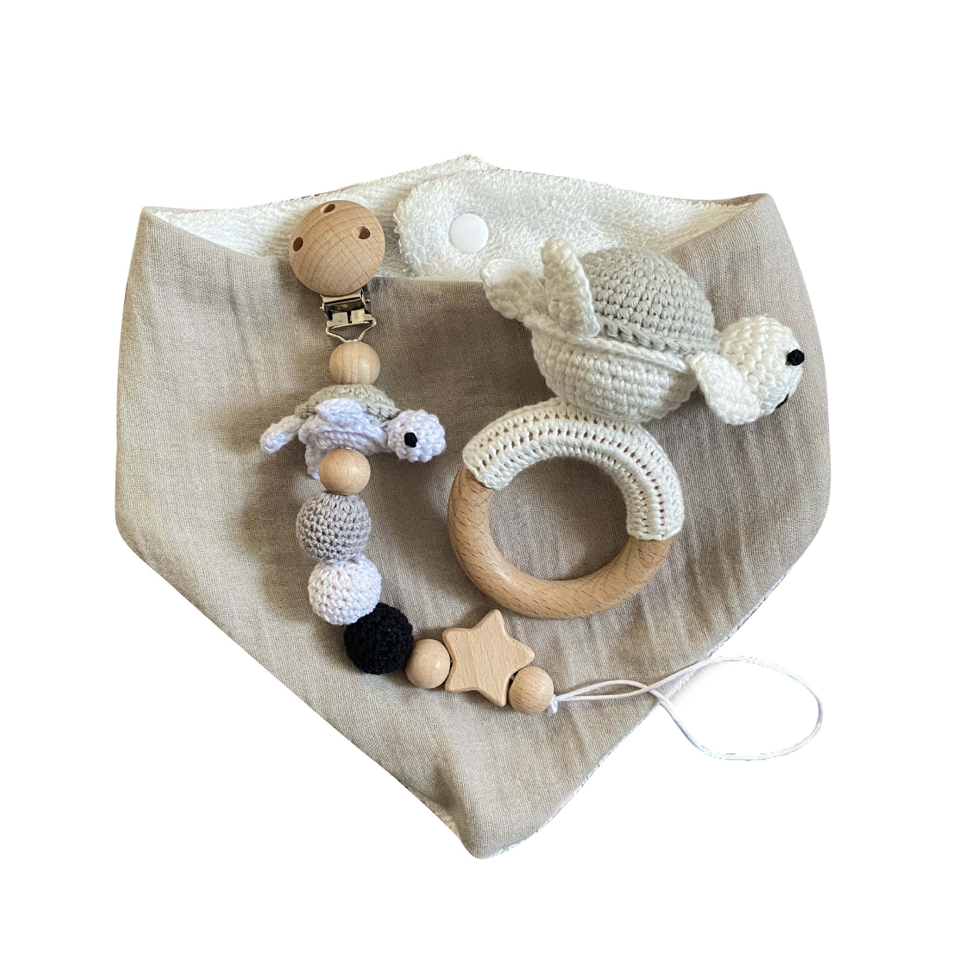 Toalla de bolsa de bebé Caja de regalo de nacimiento Toalla de cuidado de bebé Juego de sonajero Bebé recién nacido Juguete de bebé Nuevo