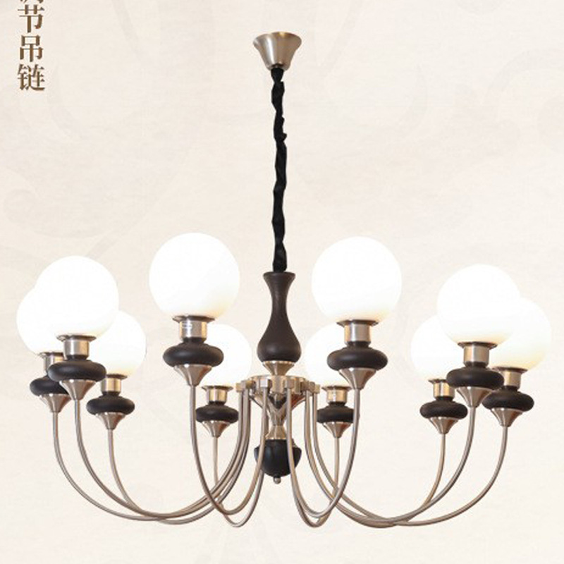 Lámparas de sala de estar francesas medievales candelabros de frijoles retrógrados estadounidenses dormitorio comedor de estilo Nanyang lámparas de toda la casa 2025 nuevo