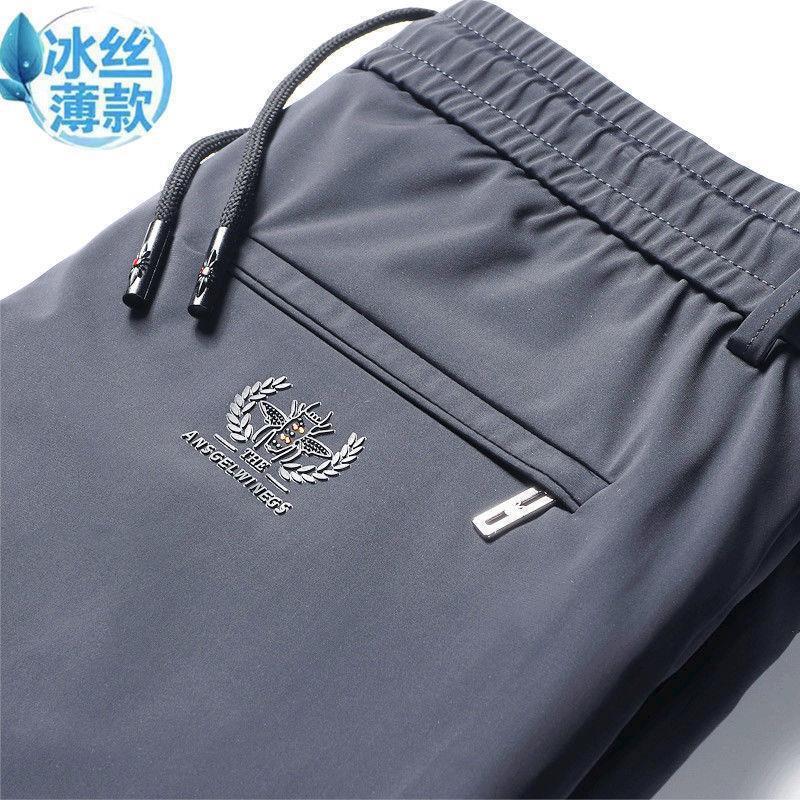 Men's Casual Sports Pants, Versatile Loose Fit, Large Size, Long Pants, Summer Trendy Straight-Leg Pants, Men's Clothing