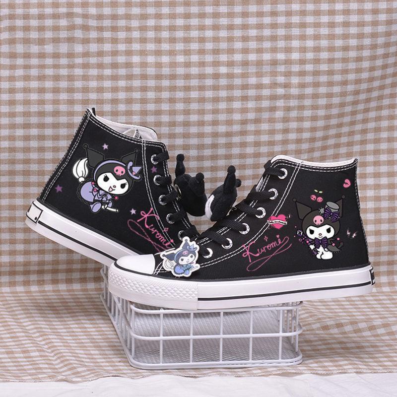2024 Spring/Summer Stitch Strawberry Canvas Shoes for Students, Cute Bear Sneakers, Autumn Trendy White High-Top Shoes