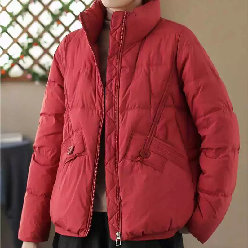 Короткий пуховик для женщин, премиум-качество, новинка зимней женской одежды 2024 года, свободный крой, большой размер, утиный пух, женский пуховик Pinghu HD.