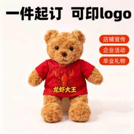 来图制作球衣熊毛绒玩具泰迪熊换衣可加印花图片logo企业店铺宣传