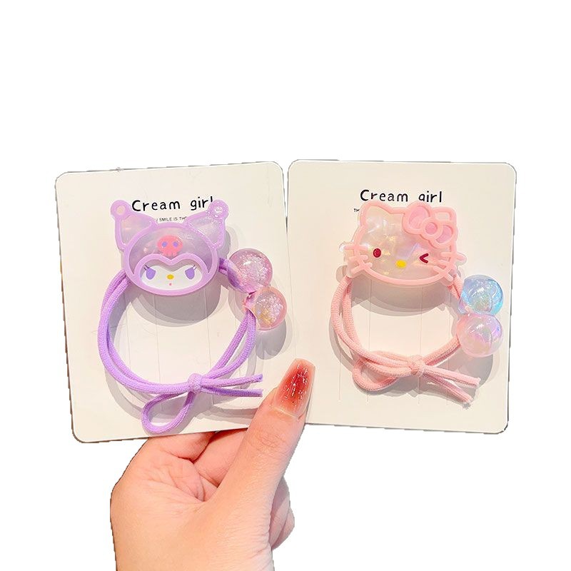 Niños cuero de cuero cuero cuero cabello bebé trenzado anillo de cabello de niña cuerda de cabeza de alta elasticidad cuerda de cabello de niña duradera