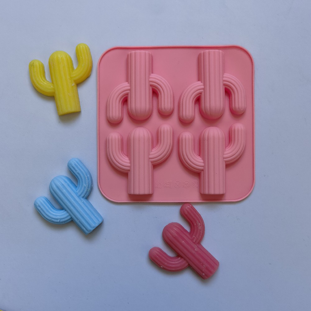 4 cactus 151 chocolate molde de silicona pastel helado pudín molde de postre jabón utensilios