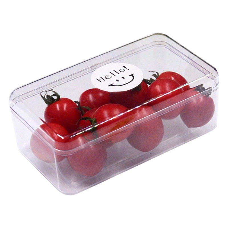 Caja de plástico rectangular con tapa PS caja de cristal caja de caramelo acrílico tiramisú snack galleta caja transparente