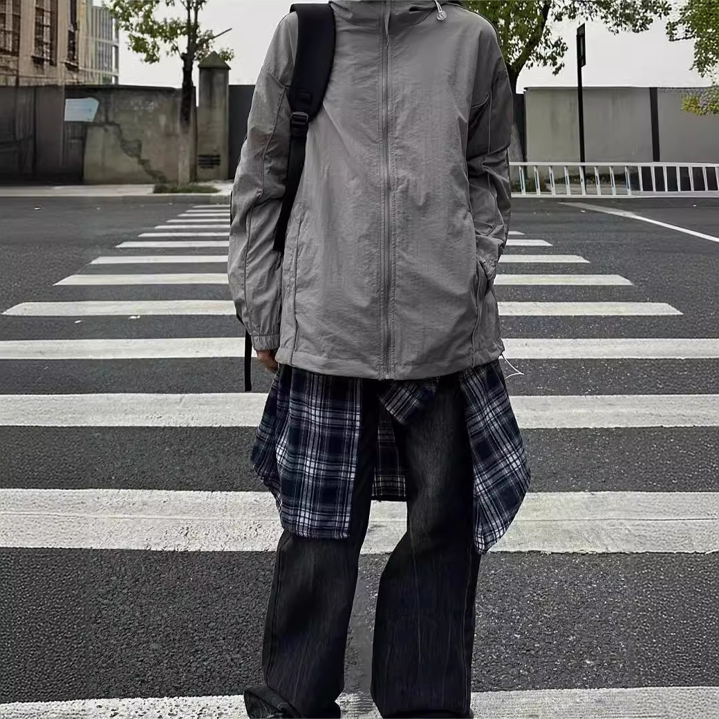 Sun Protection Clothing Men's Summer Cardigan Thin Breathable Jacket New UV Protection Outdoor Fishing Men's Sun Protection Clothing