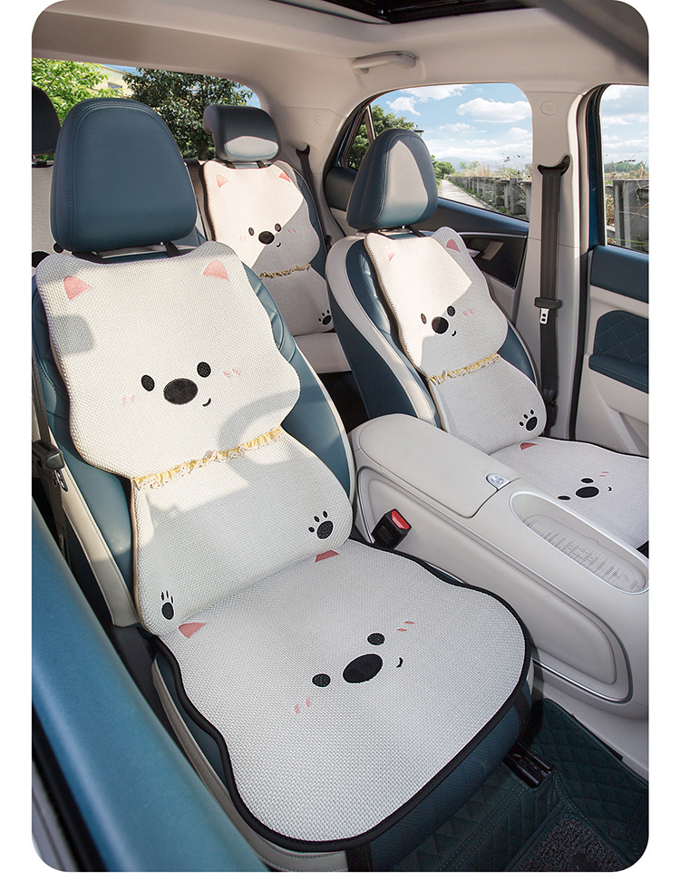 Suitable for Xpeng Monam03 Qin Plus Mg4 Song Pro Car Seat Cushion Half-Pack Cartoon Breathable Seat Cushion